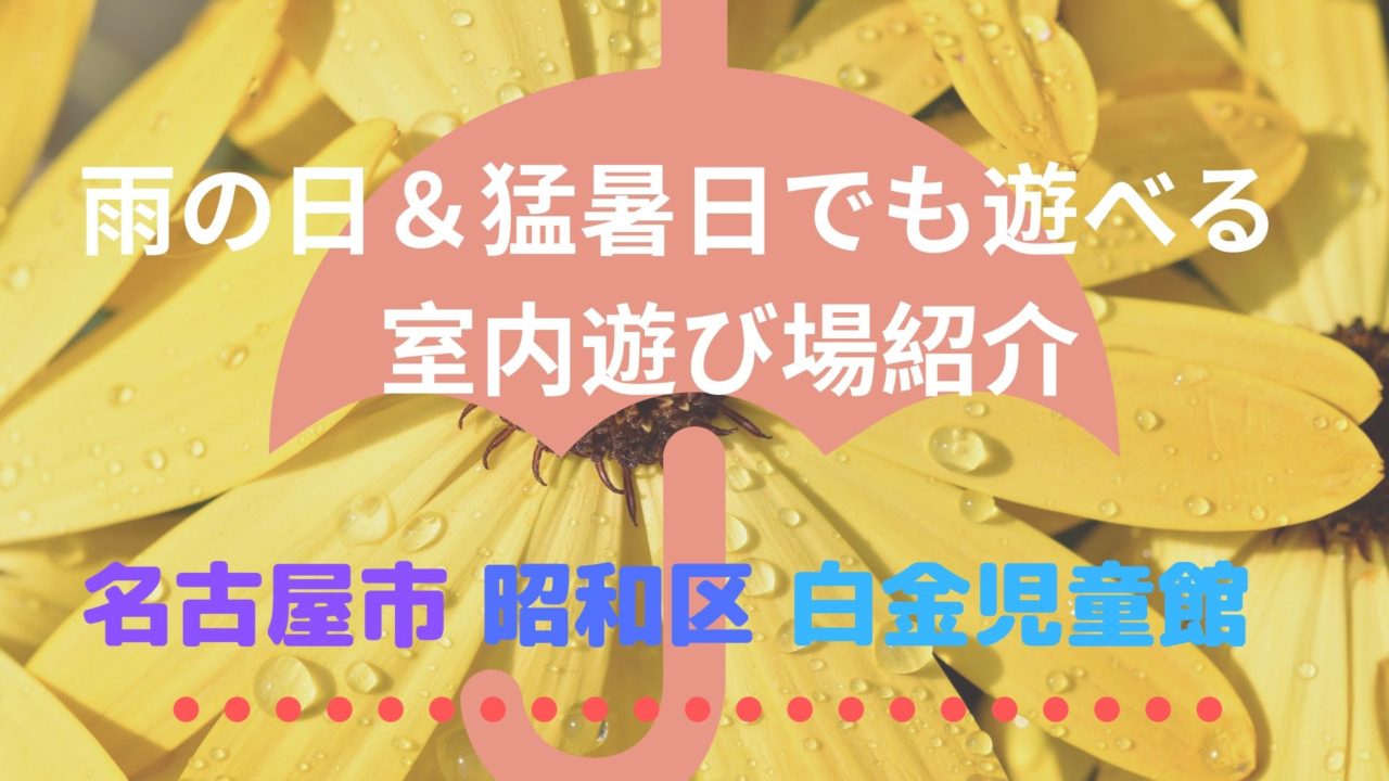 雨の日 猛暑日でも遊べる 名古屋の室内遊び場紹介 白金児童館 しくじりママ後継者のブログ
