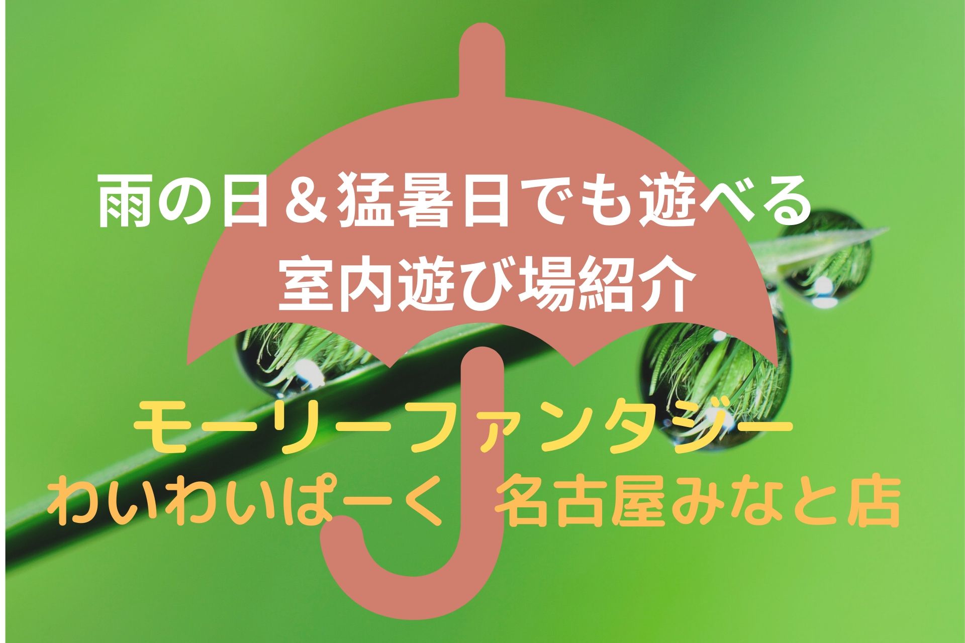 雨の日でも遊べる名古屋室内遊び場紹介 モーリーファンタジー わいわいぱーく 名古屋みなと店 しくじりママ後継者のブログ